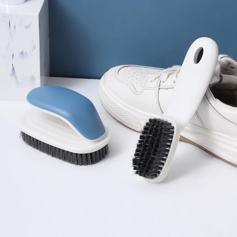 kagyuan Laundry Scrub Brush 2 Pack,Soft Bristle Cleaning Scrub Brush, Shoe Cleaning Brush, Brush for Stains on Clothes, Hat Brush, Household Cleaning Tool for Bathroom Countertop Bathtubs (Blue) - Image 2